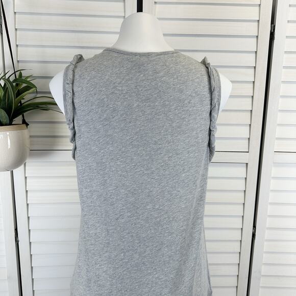 Sundance Soft Strand Sleeveless Ruffle Tank Dress Heather‎ Gray Lace Trim Size L - Picture 6 of 9